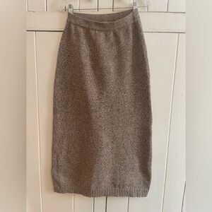 The Territory Ahead Textured Brown Pencil Skirt